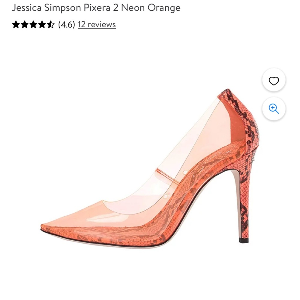 Jessica Simpson Orange Python Combo Pumps Size :8 - image 7